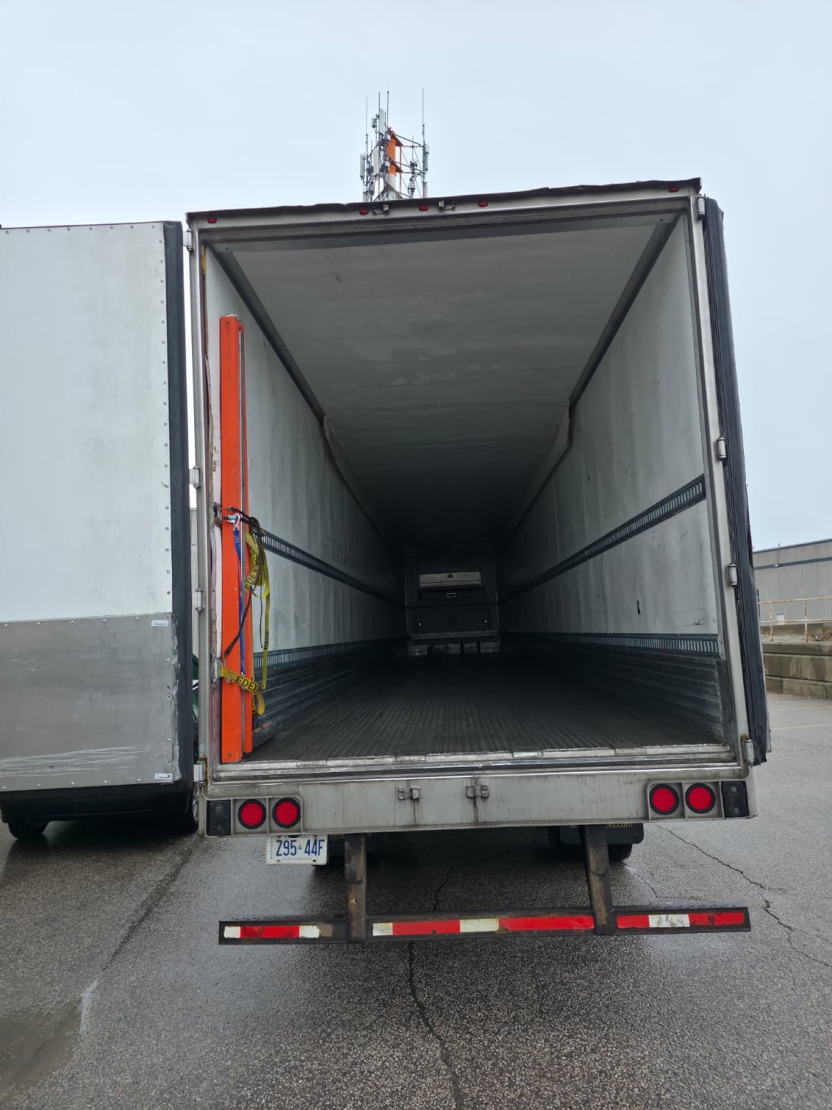Trailer interior ready for loading